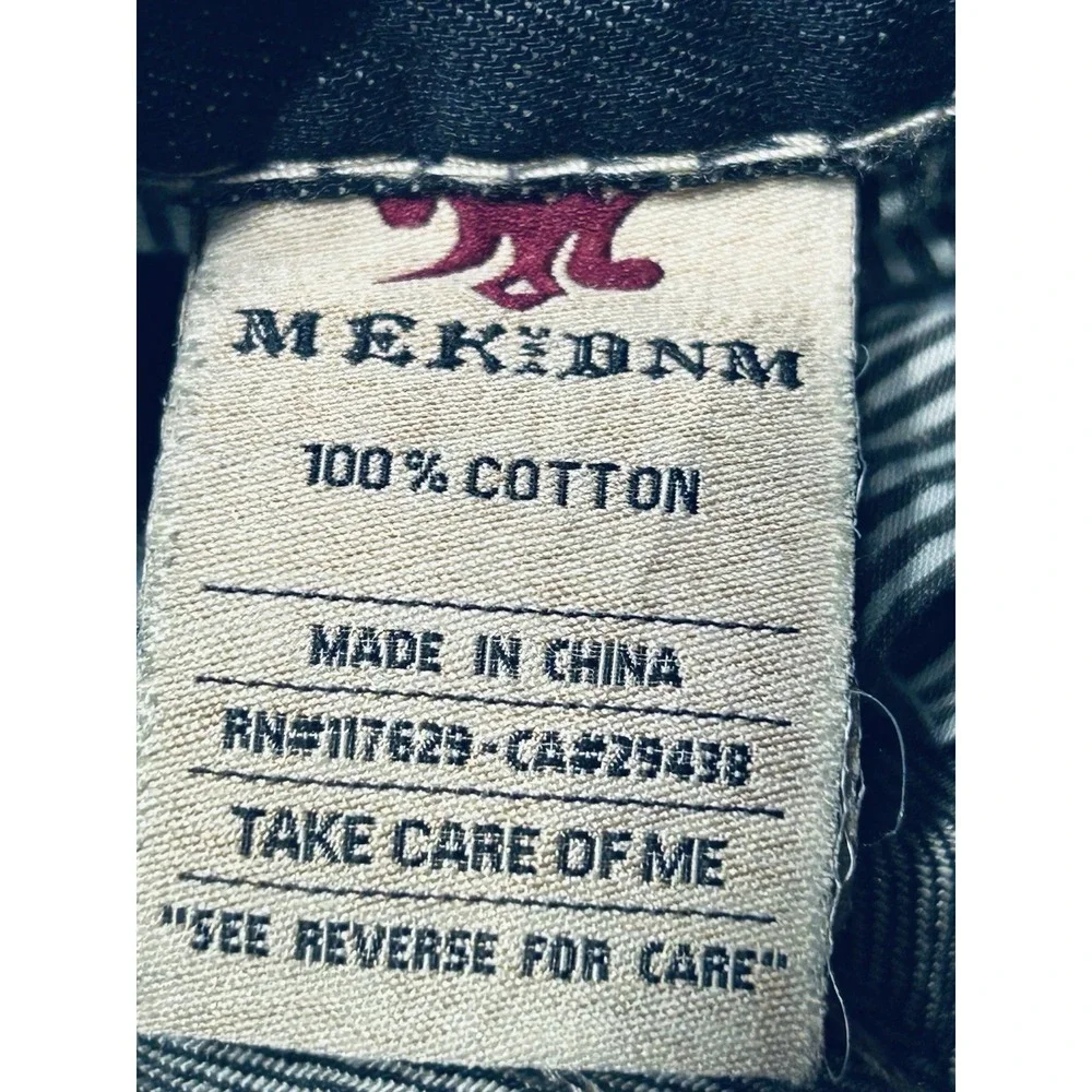 MEK Denim Jeans Mens 30x34 Tetoman Straight Leg Western Rock Rodeo Big Pockets